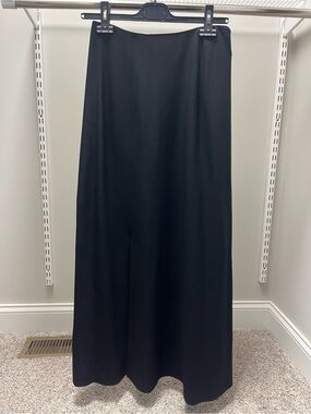 DKNY Black Rayon Wool and Silk Skirt